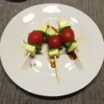caprese salad plated