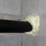 foam around pipe