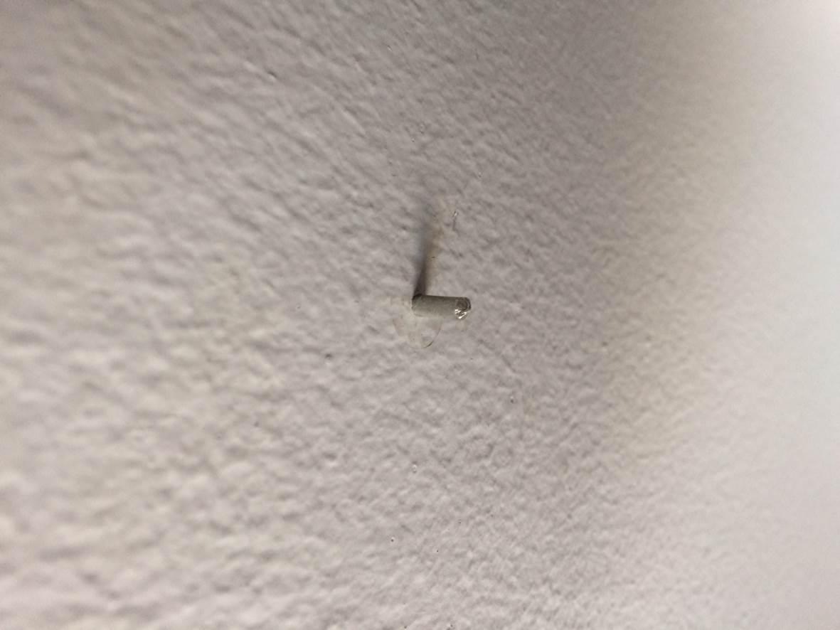 nail in wall
