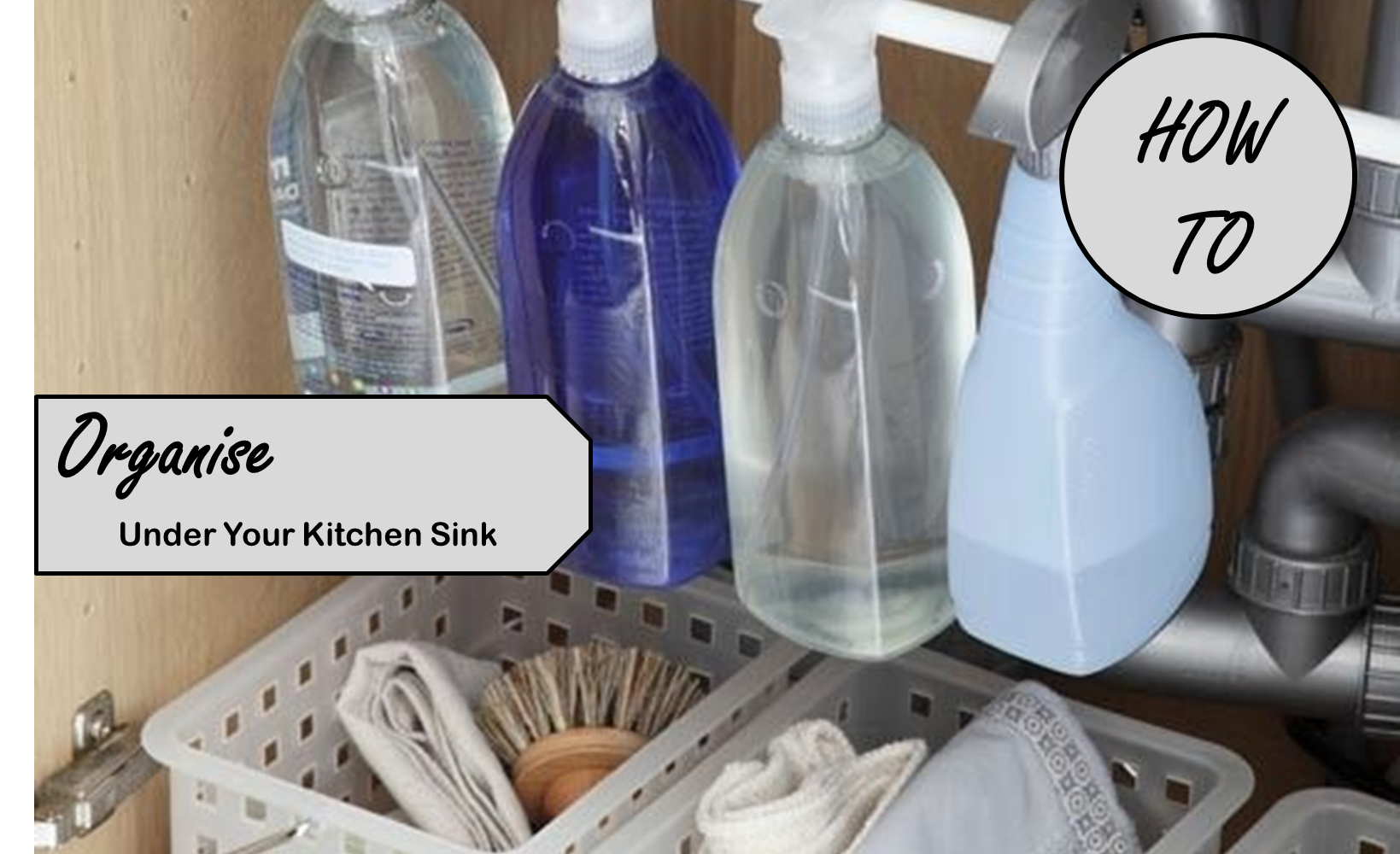organise under sink The DIY Life