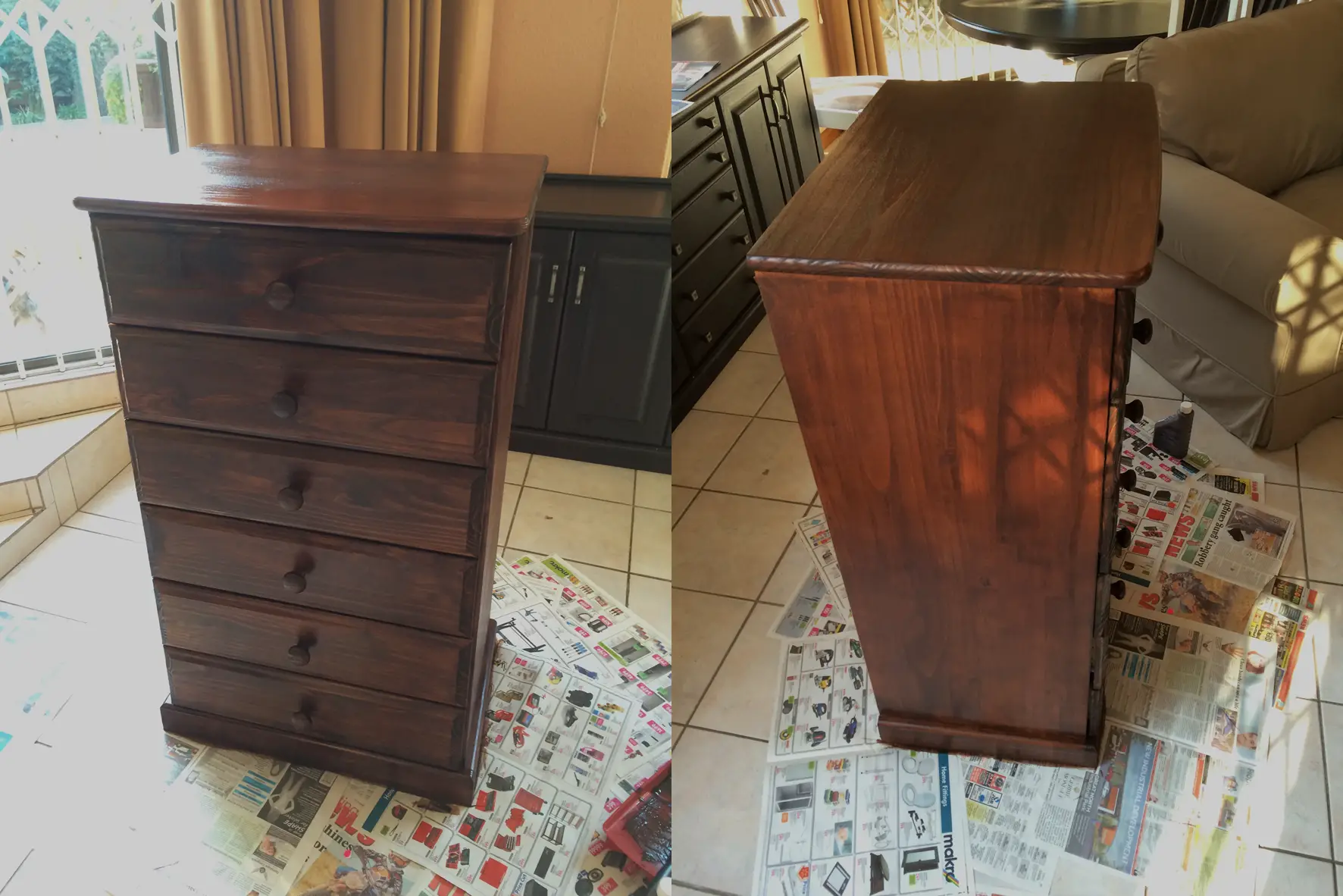completed stain
