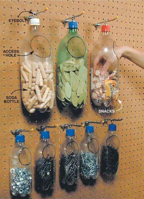 pegboard bottle holders