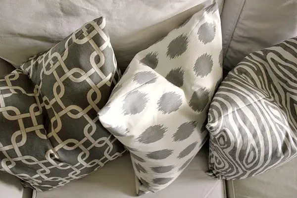 pillow covers on couch