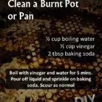 clean a burnt pot or pan