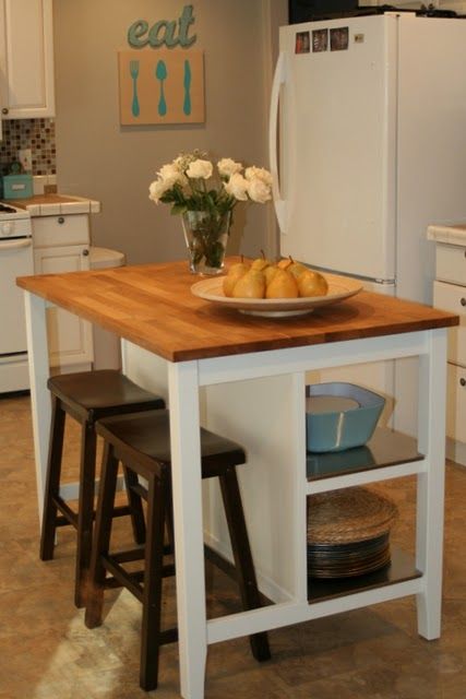 How To Make Your Own Kitchen Island, Convert Dining Table To Kitchen Island