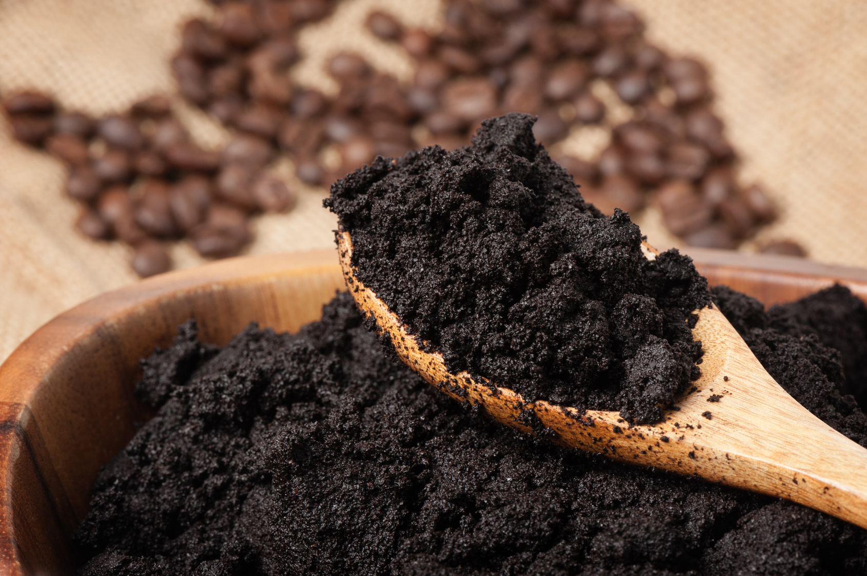 use coffee grounds in the garden