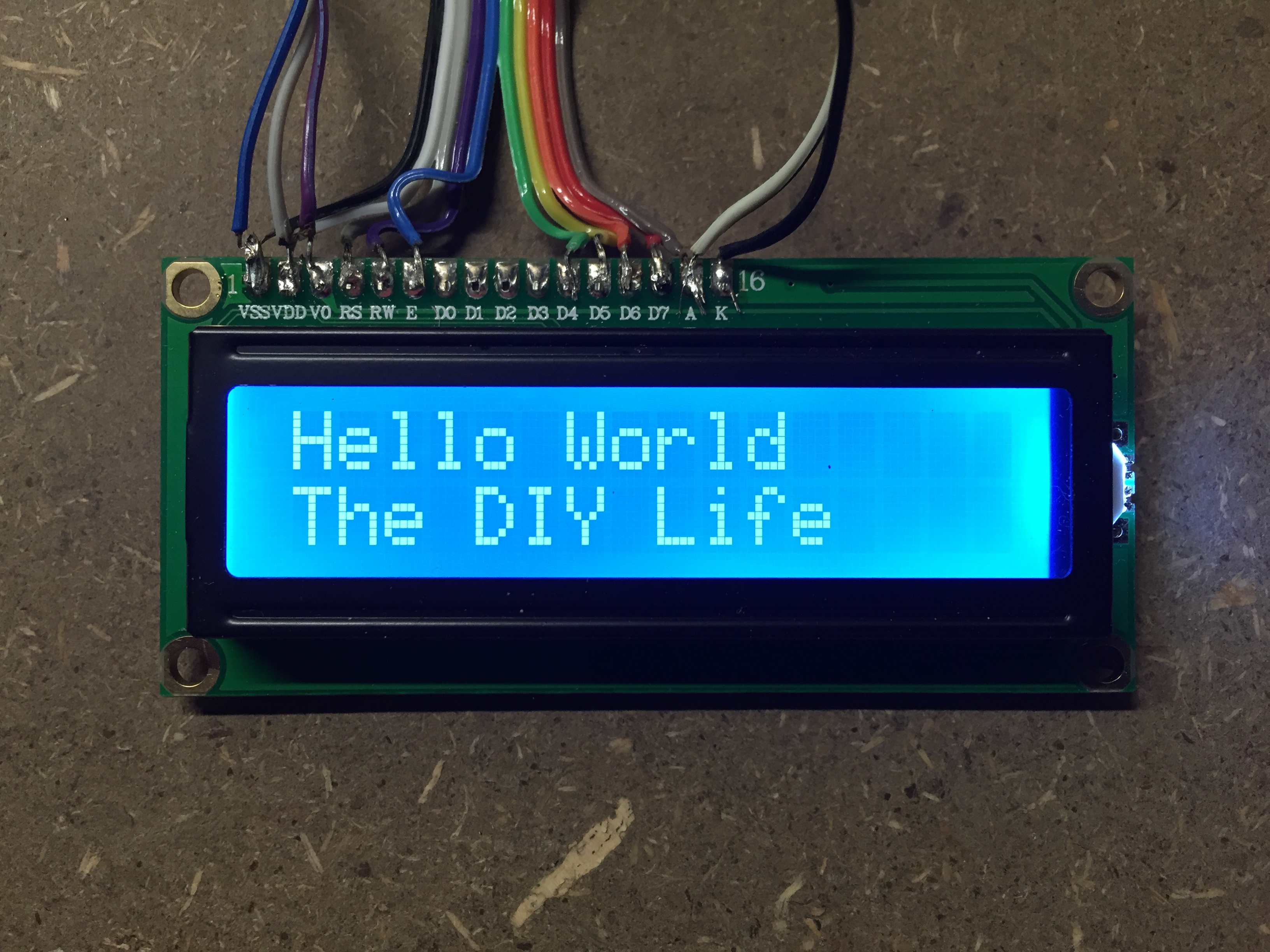arduino lcd screen text display