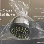 cleaning a blocked shower head