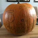 draw your design onto the pumpkin