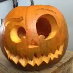the carved pumpkin