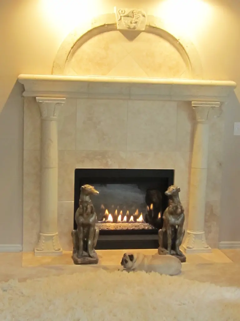 replaced gas fireplace