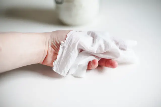 homemade cleaning wipes, single wipe