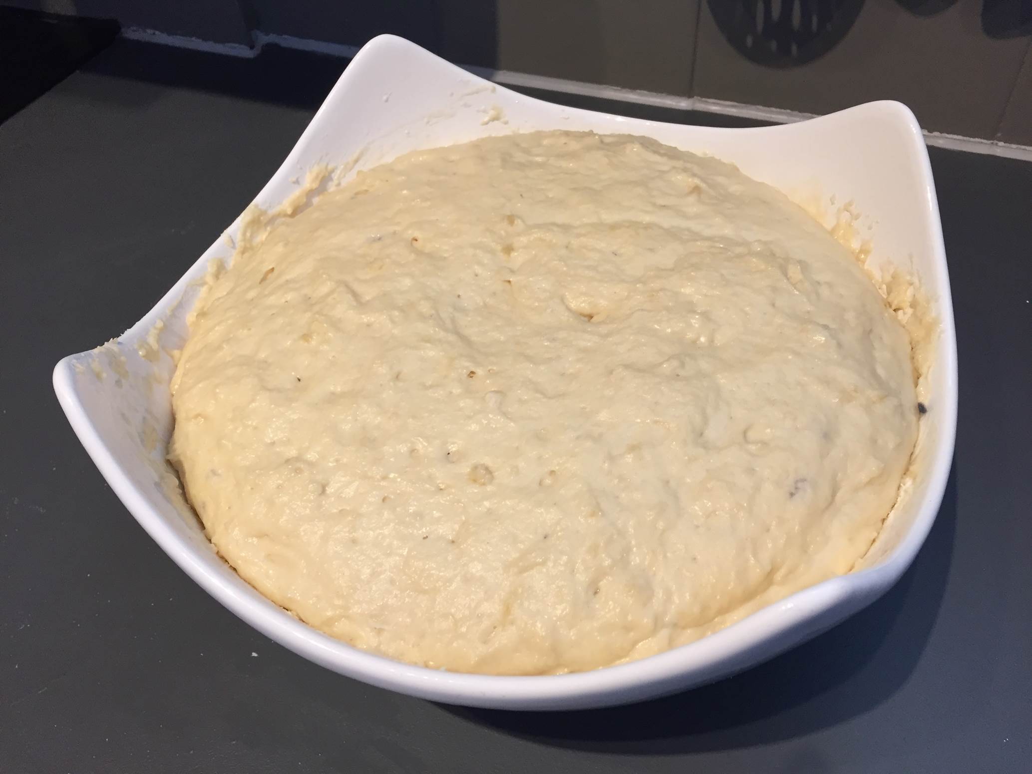 risen dough mixture
