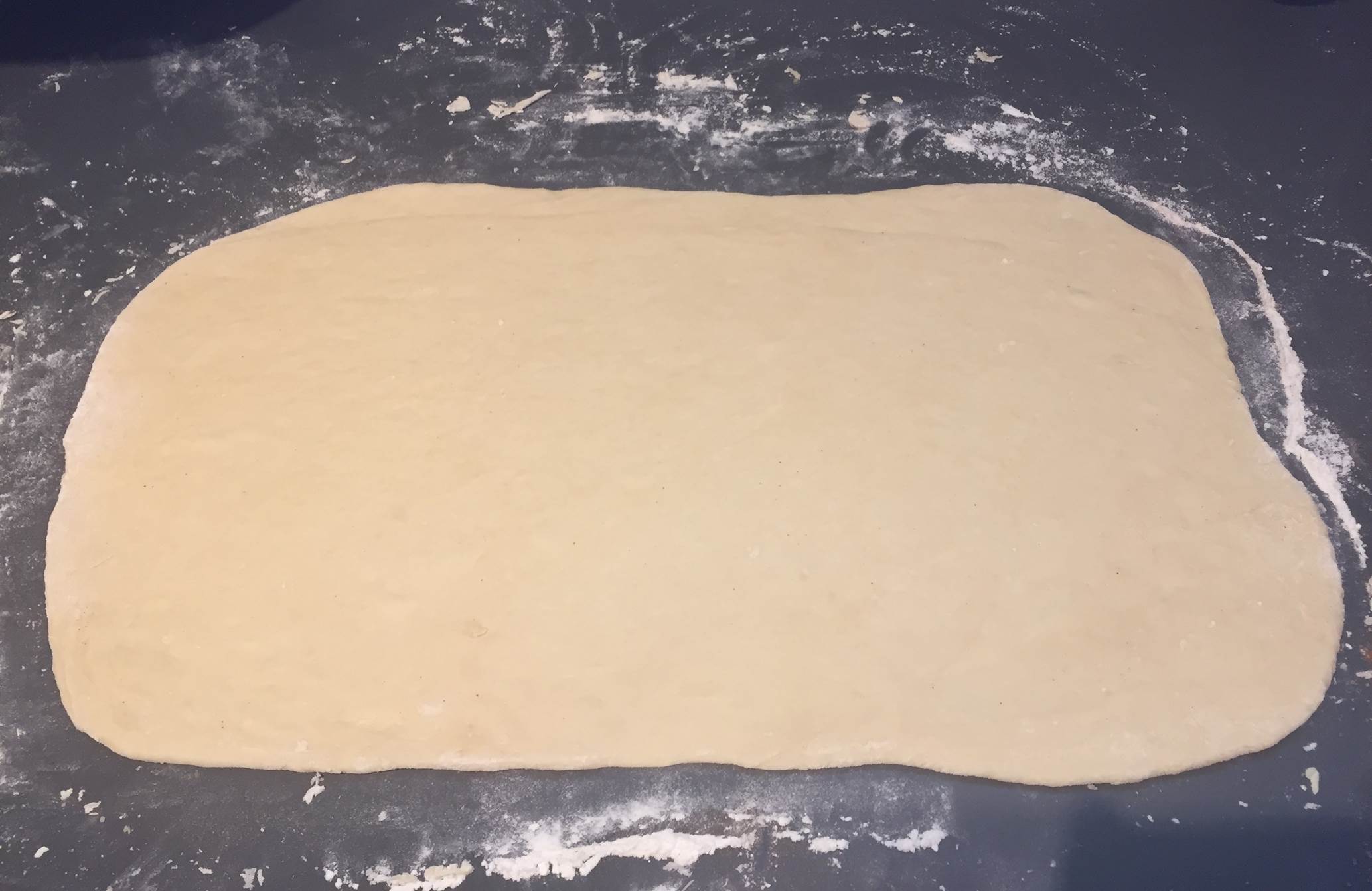 rolled out dough