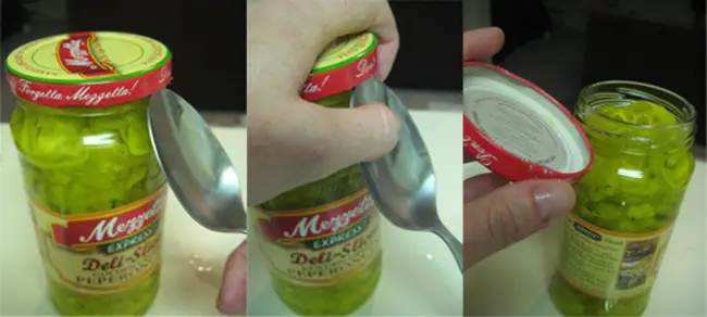 A spoon to open a tight jar