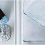 Aluminium foil as a paint shield or to scrub glassware
