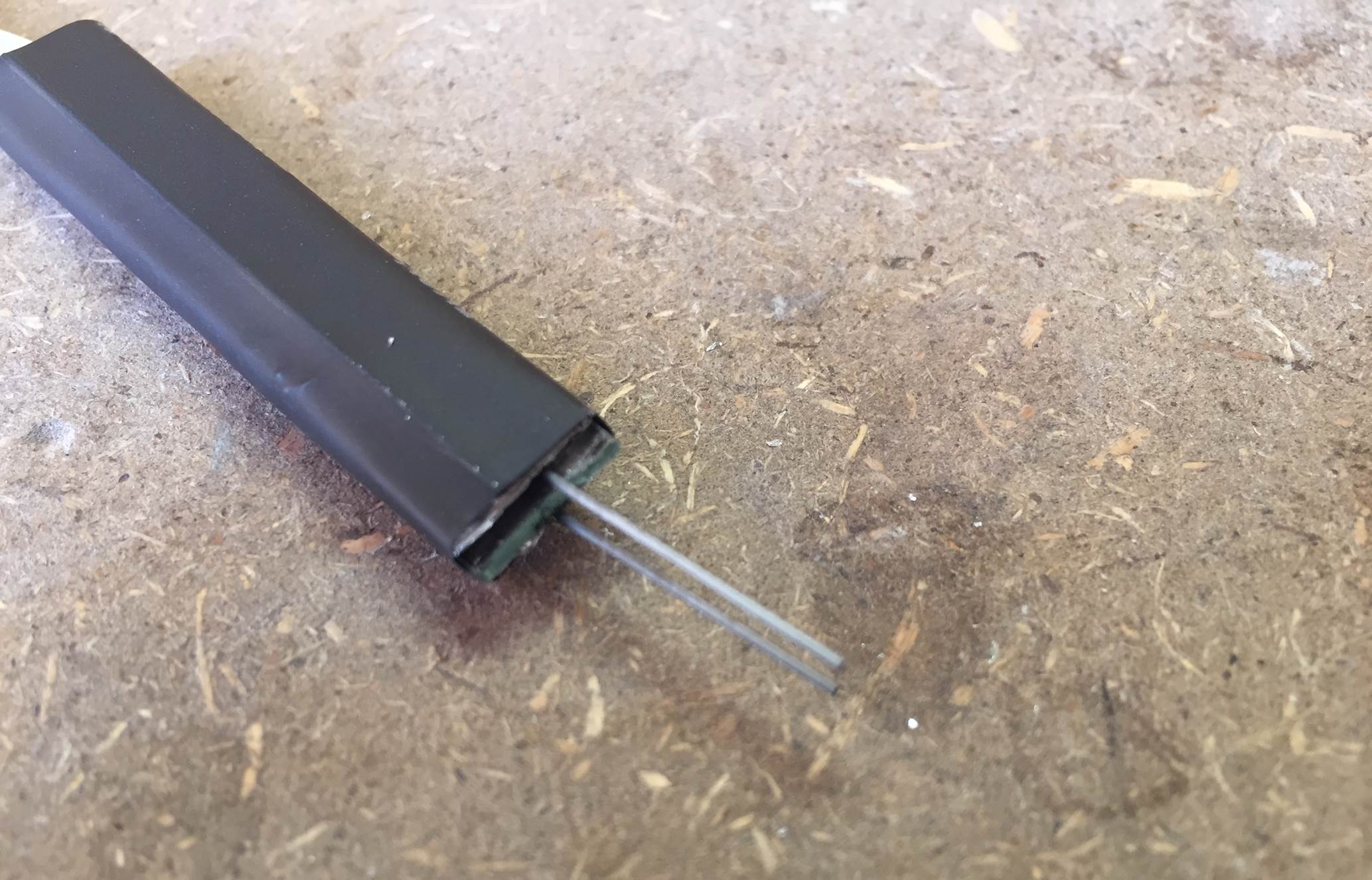 diy cold heat soldering iron tip close up