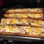 french bread pizza baked