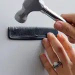 use a hair comb to hold nails