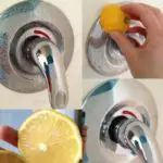 using a lemon to clean metals in your shower