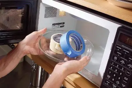microwave your masking tape