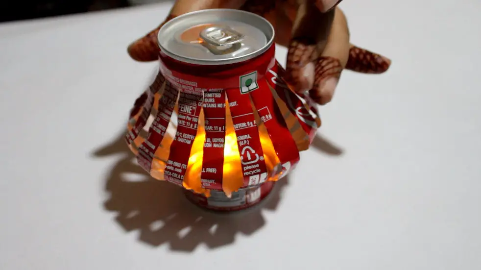 place the led inside the lantern - The DIY Life