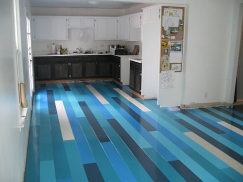 different colour plank flooring