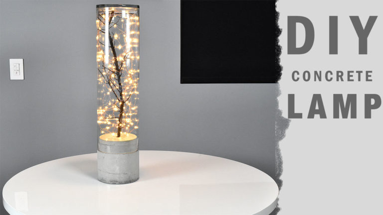 DIY Indoor And Outdoor Concrete Lamp