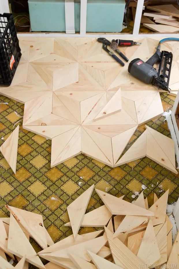 geometric wooden floor