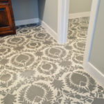 stenciled floor completed