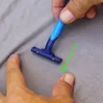 use a razor to pull pills from and old shirt