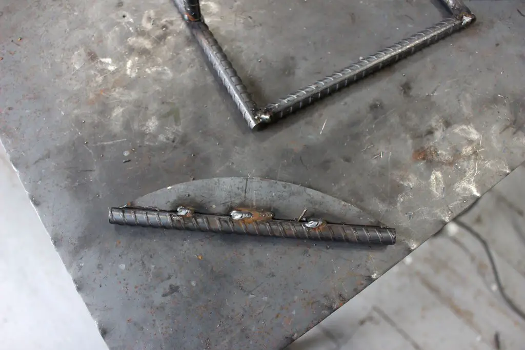 weld the plate onto the rebar The DIY Life