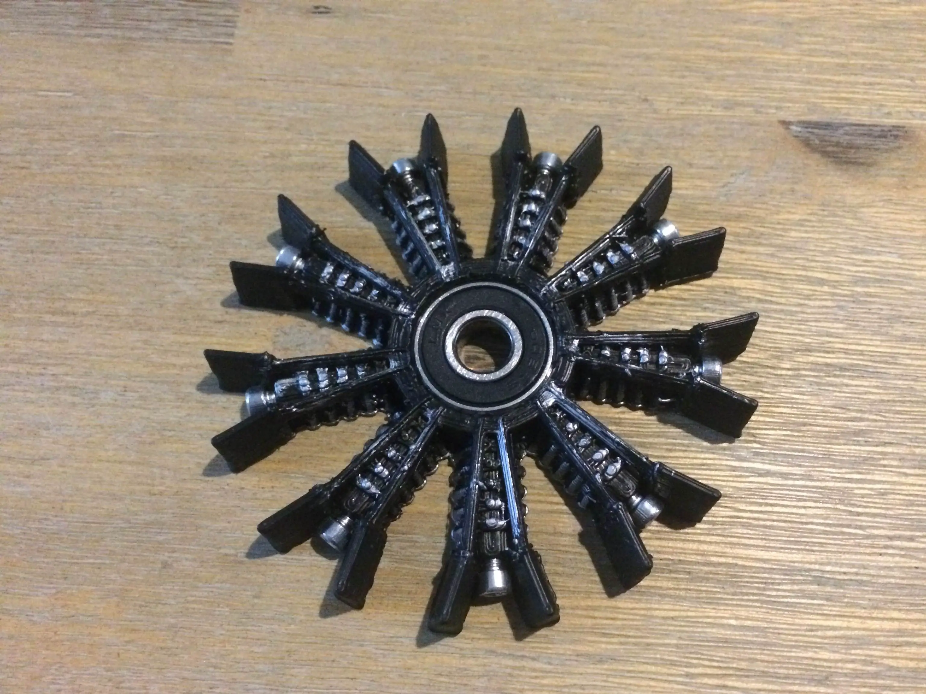 Completed Painted Fidget Spinner With Screws