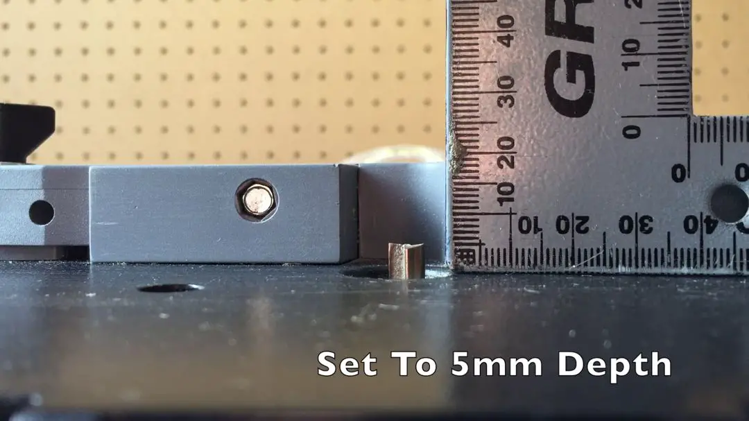 Position Your Dremel To Cut 5mm Deep