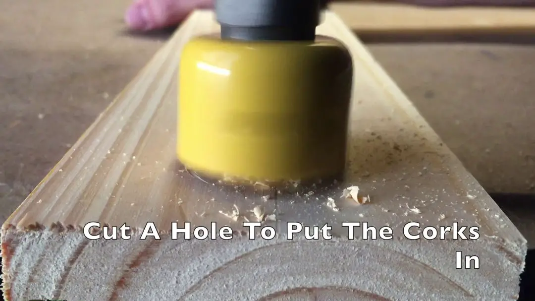 Use A Drill And 40mm Hole Saw