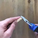 trim the round edges off of the sticks