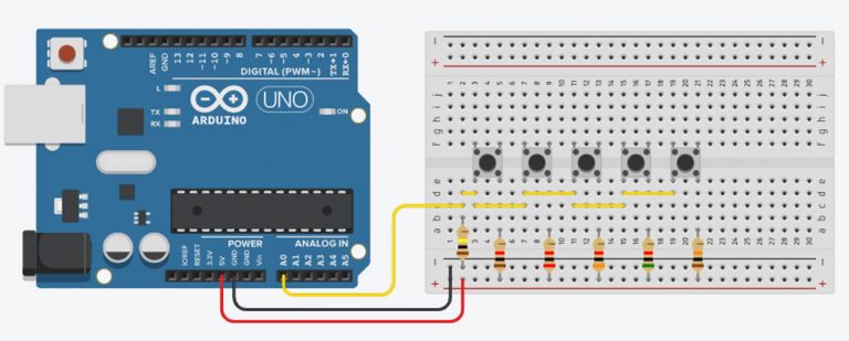 Multiple Push Buttons on One Arduino Input