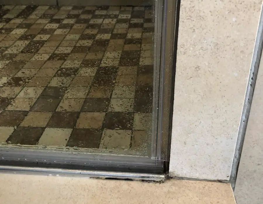 newly installed shower door seals