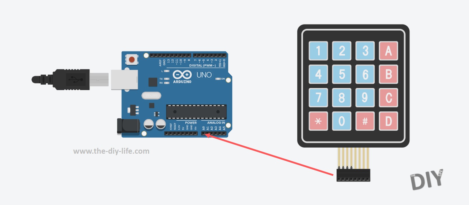 Connect A 4x4 Keypad To One Arduino Input