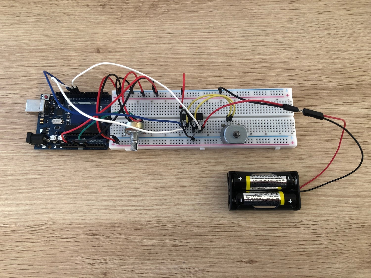 Driving A DC Motor With Arduino Using An L293D Motor Driver