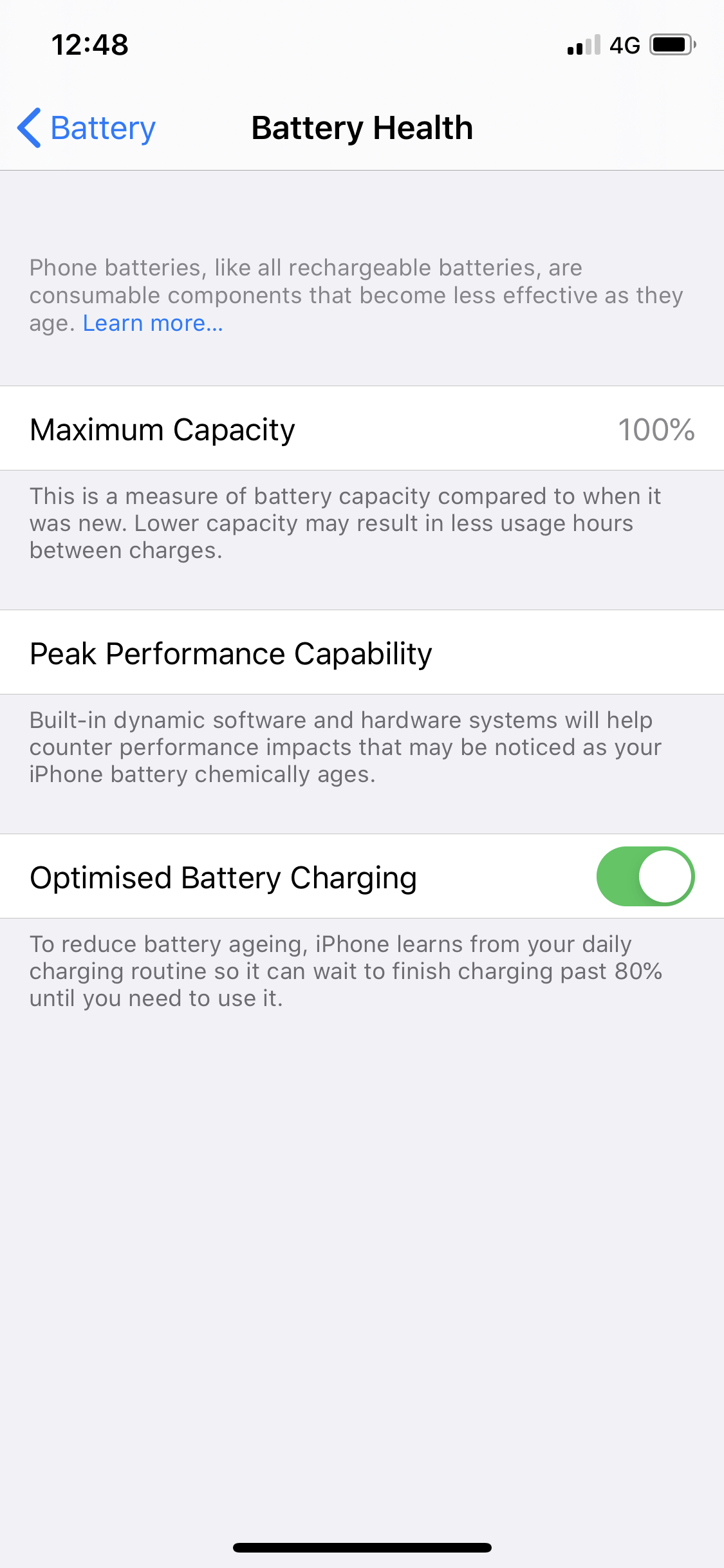 iPhone 11 Pro Battery Health