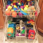Clean kids toys in the dishwasher