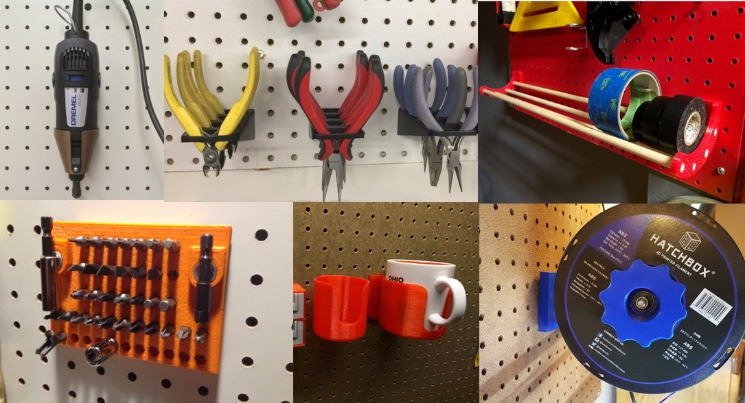 10 Amazing 3D Printed Pegboard Accessories For Your Workshop Cover