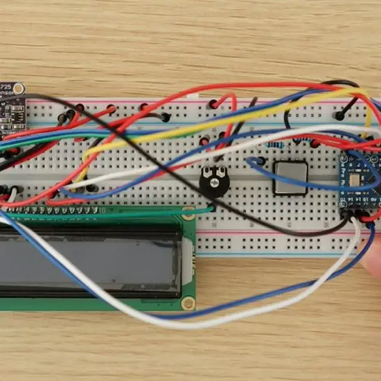 LCD Assembled On Breadboard The DIY Life