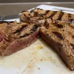 Rare Steak Cooked On Weber Pulse 2000