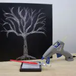 Easy Hot Glue Tree Canvas