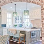 Exposed Brick Archway Over Kitchen