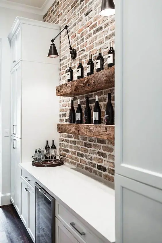 Home Wines Shelves Exposed Brick