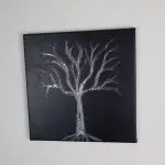 Hot Glue Tree Canvas Completed