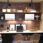 Shelving On A Brick Feature Wall